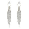 E-5648 Diamond Rhinestone Drop-Shaped Elegant Temperament Tassel Earrings Party Accessories