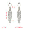 E-5648 Diamond Rhinestone Drop-Shaped Elegant Temperament Tassel Earrings Party Accessories