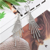 E-5648 Diamond Rhinestone Drop-Shaped Elegant Temperament Tassel Earrings Party Accessories