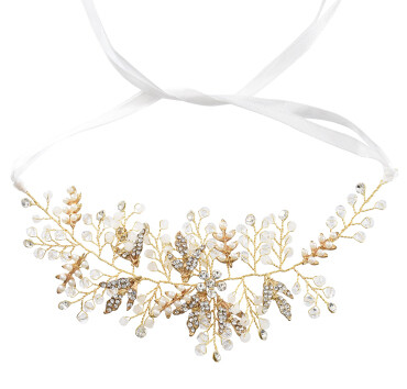 F-0720 Handmade Silver Gold Color Bridal Pearl Crystal Flower Headbands Wedding Hair Accessories