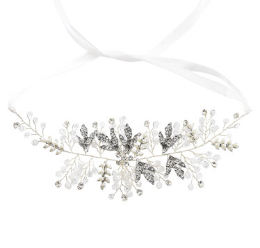 F-0720 Handmade Silver Gold Color Bridal Pearl Crystal Flower Headbands Wedding Hair Accessories