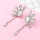 E-5650 Rhinestone Flower Dangle Earrings for Women Wedding Ear Jewelry
