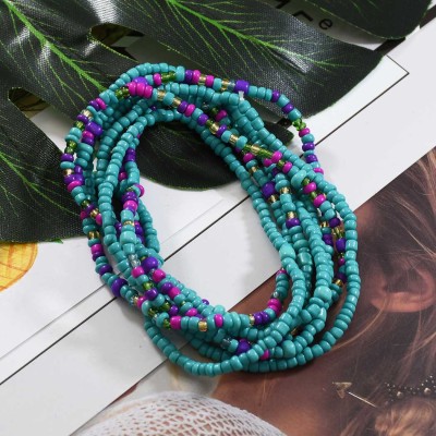 N-7330 8 Pieces Set Multi-Layer Chain Beaded  Waist Chain Color Dance Chain for Women Jewelry Design