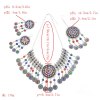 N-7331 Women Bohemia Jewelry Set Rhinestone Coin Tassel Dancing Earrings Necklace Hair Dangle Set