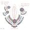 N-7331 Women Bohemia Jewelry Set Rhinestone Coin Tassel Dancing Earrings Necklace Hair Dangle Set