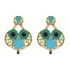 E-5651 2020 Hollow Out Owl Earring Retro Style New Earring Design Gold Silver Fashion Jewelry