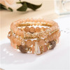 B-1009 5 Colors Multilayer Beaded Stretch Bracelets Set for Woman Party Jewelry