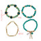 B-1009 5 Colors Multilayer Beaded Stretch Bracelets Set for Woman Party Jewelry