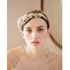 F-0724 Elegant Bride Crowns Pearl Crystal Flower Wedding Tiara Bridal Hair Accessories