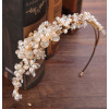 F-0724 Elegant Bride Crowns Pearl Crystal Flower Wedding Tiara Bridal Hair Accessories
