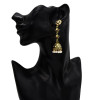 E-5653 2020 Trendy Six Colors Beads Gold Bell Tassel Earrings For Woman Jewelry Accessory