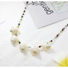N-7333 Bohemian Natural Sea Shells Pendant Necklace Acrylic Beads Chain Necklace Women Handmade Summer Jewelry