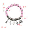 B-1013 High-quality natural opal crystal single-layer beaded retro silver bracelet exquisite ball  bracelet Jewerly for women