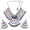 N-7334 Bohemian Jewelry Set Hollow Out Coin Tassel Necklace Earring Set Ethnic Ornament