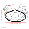 F-0728 Vintage Crystal Heads Buckle Mesh Bride Hairband Tiara Headpiece Wedding Hair Jewelry Accessories