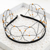 F-0728 Vintage Crystal Heads Buckle Mesh Bride Hairband Tiara Headpiece Wedding Hair Jewelry Accessories