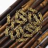 N-7335 20,50pcs/lot Gold Geometry with Flower Accessory For DIY Extender Chain Pendant Jewelry Accessory