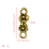 N-7335 20,50pcs/lot Gold Geometry with Flower Accessory For DIY Extender Chain Pendant Jewelry Accessory