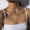 N-7336 E-5665 Fashion Gold Silver Metal Butterfly Pendant Necklace & Earring Sets for Women Wedding Party Jewelry Set