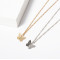 N-7336 E-5665 Fashion Gold Silver Metal Butterfly Pendant Necklace & Earring Sets for Women Wedding Party Jewelry Set