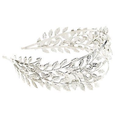 F-0557 Fashion Hairband Leaf Alloy Double Layer Leaves Hair Accessories Bridal Wedding Accessories Gift