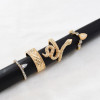 R-1519 3 Styles New Trendy Gold Rhinestone Pearl Ring Set Hollow Carved Ring for Woman Jewelry Gift