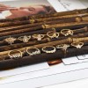 R-1519 3 Styles New Trendy Gold Rhinestone Pearl Ring Set Hollow Carved Ring for Woman Jewelry Gift