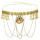 N-7281 * Turkish Gypsy Gold Metal Handmade Long Chain Tassel Body Chain Waist Chain