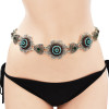 N-7228 * Bohemian Retro Ethnic Style Flower Waist Chain Belly Dance Dance Alloy Body Chain Accessories