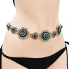 N-7228 * Bohemian Retro Ethnic Style Flower Waist Chain Belly Dance Dance Alloy Body Chain Accessories