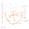 F-0508*1 Set Gold Metal Leaf Shape Headbands Hairpins Pearl Crystal Bridal Headpiece Wedding Hair Accessories