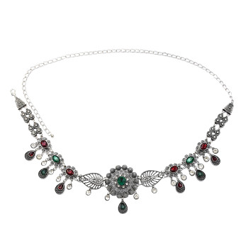 N-7229*New trend alloy rhinestone waist chain pendant belly dance accessories body chain waist chain