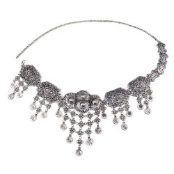 N-5656 * New Trendy Bohemian Silver Alloy Coin Tassel Belly Body Chain Waist For Woman Jewelry