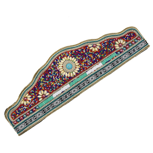 N-7179*New Bohemian retro ethnic style elastic adjustable belt Mizhu dance waist chain women
