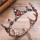 F-0549 * Baroque Vintage High-end Round Crown Bridal Jewelry Boutique Headdress Red Crystal Crown