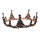 F-0549 * Baroque Vintage High-end Round Crown Bridal Jewelry Boutique Headdress Red Crystal Crown
