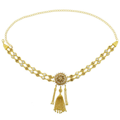 N-7129 * Gold Metal Crystal Long Tassel Belly Chains for Women Bohemian Fashion Body Jewelry