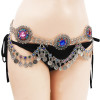 N-7141 * Fashion European and American Tassel Waist Chain Beach Leisure Inlaid Gem Alloy Retro Body Chain