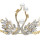 F-0626 * Trendy Swan rhinestone crown bride bridesmaid wedding headdress elegant temperament headband hair accessories