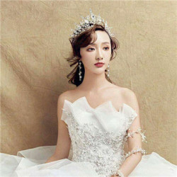 F-0568-G, F-0568-S Bride Crown Princess Atmospheric Crown Birthday Wedding Hair Accessories
