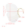E-4953-WH E-4953-BK * Black White Feather Cuff Earrings for Women Clip on Earring Party Jewelry
