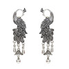 E-5159 Palace Retro Ethnic Wind Peacock Bell Earrings Baroque Hollow Water Drop Tassel Earrings