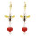 E-5395-RE E-5395-BK * Cute Women Bee Shape Drop Earrings for Women Girl Fashion Jewelry Handmade Pearl Long Tassel Earrings