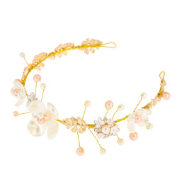 F-0503*New fashion flower bride headdress hand-woven European and American diamond wedding hair accessories