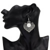E-4981 * New Trendy Vintage Europe And America Ethnic Gold Silver Mirror Earrings for Women Jewelry