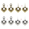 E-4981 * New Trendy Vintage Europe And America Ethnic Gold Silver Mirror Earrings for Women Jewelry