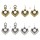 E-4981 * New Trendy Vintage Europe And America Ethnic Gold Silver Mirror Earrings for Women Jewelry
