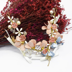 F-0610 Fashion new flower bow bride headdress wedding photography hand-woven hair accessories hair band