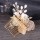 F-0572 * 2020 New Trendy Gold Color Leaf Hair Comb Bridal Headwear Insert Comb Accessories