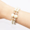 B-0966* Fashion Imitation Pearl Bracelet Double Bracelet Trendy Women's Accessories